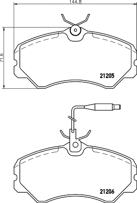 Brake Pad Set, disc brake (CVP059)