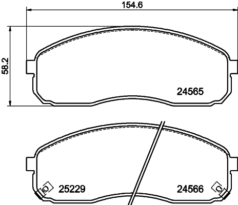 Brake Pad Set, disc brake (PCP1966)