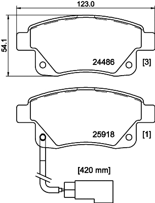 Brake Pad Set, disc brake (PCP1633)