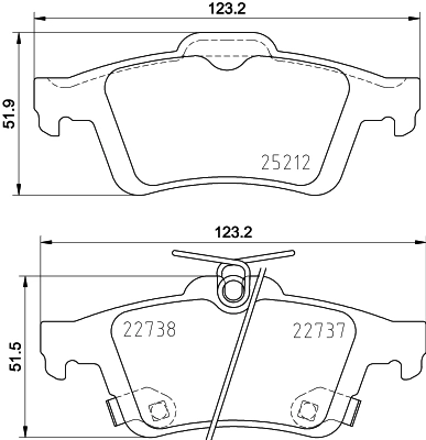 Brake Pad Set, disc brake (PCP1982)