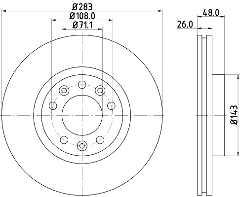 Brake Disc (PCD12122)