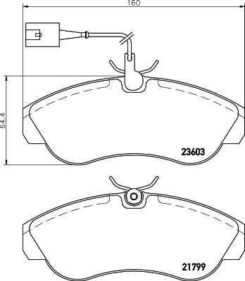 Brake Pad Set, disc brake (PCP1704)