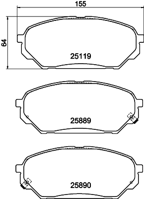Brake Pad Set, disc brake (PCP1979)