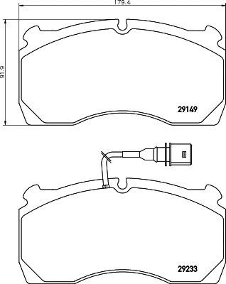 Brake Pad Set, disc brake (CVP080)