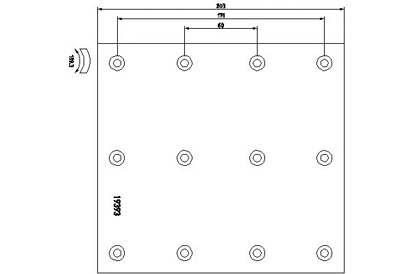 Brake Lining Kit, drum brake (SV271A7115)