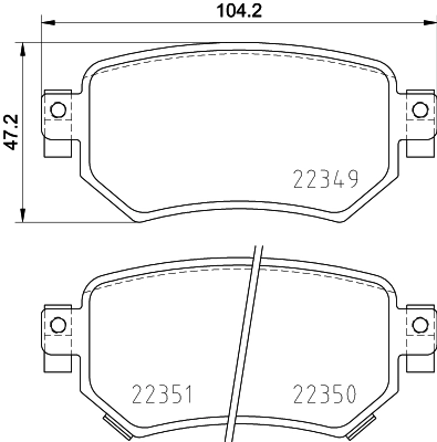 Brake Pad Set, disc brake (PCP2194)