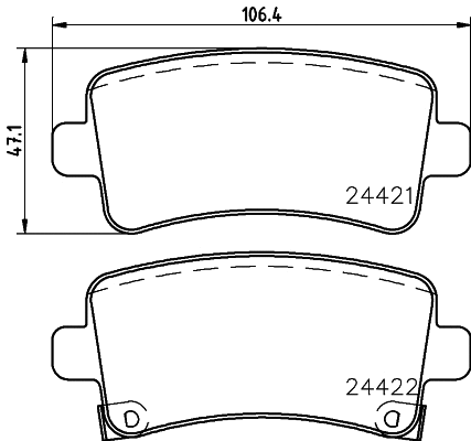 Brake Pad Set, disc brake (PCP1070)