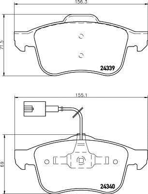 Brake Pad Set, disc brake (PCP1509)
