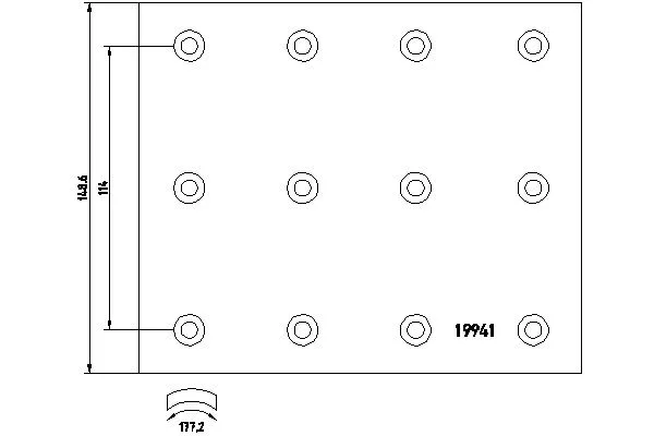 Brake Lining Kit, drum brake (VL861S7100)