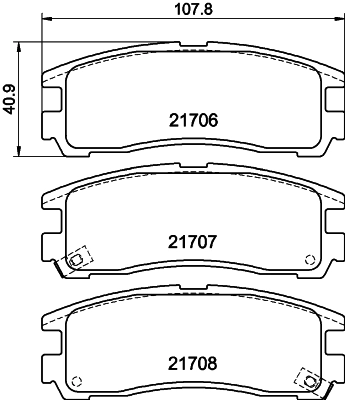Brake Pad Set, disc brake (PCP1860)