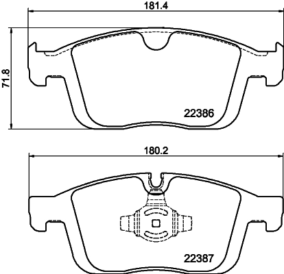 Brake Pad Set, disc brake (PCP2231)