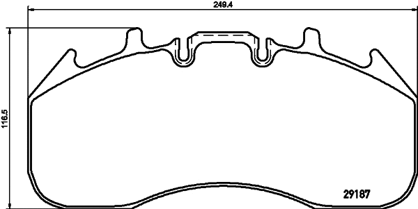 Brake Pad Set, disc brake (DOND1311)