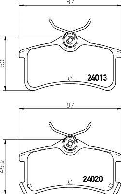 Brake Pad Set, disc brake (PCP1555)