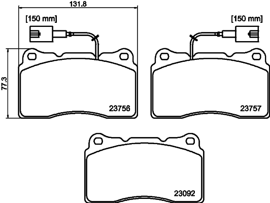 Brake Pad Set, disc brake (PCP2094)