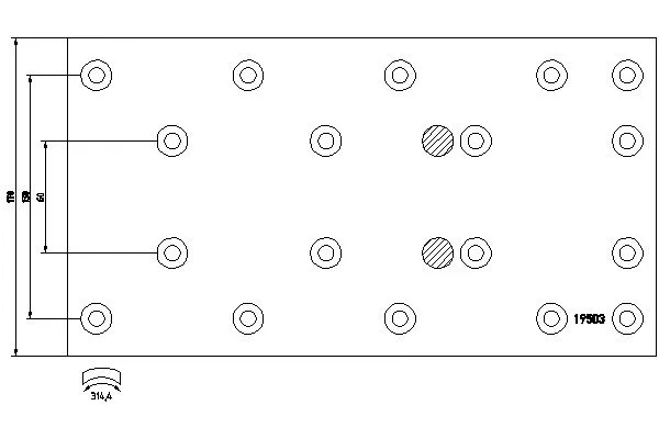 Brake Lining Kit, drum brake (PB221S7115)