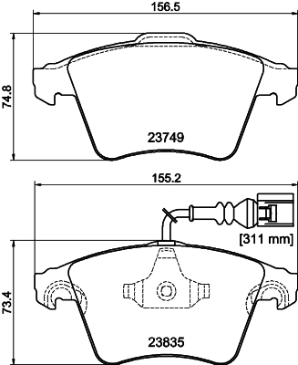 Brake Pad Set, disc brake (PCP2236)