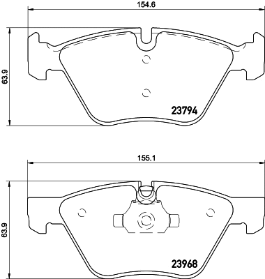 Brake Pad Set, disc brake (PCP1039)