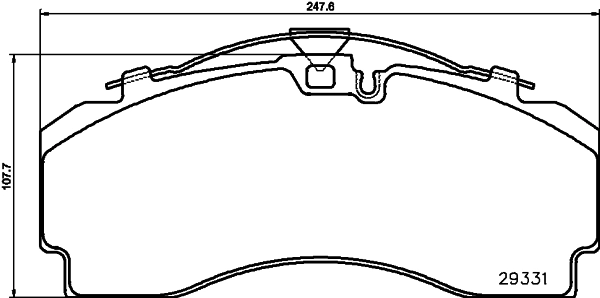 Brake Pad Set, disc brake (CVP136K)
