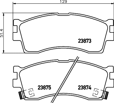 Brake Pad Set, disc brake (PCP1164)