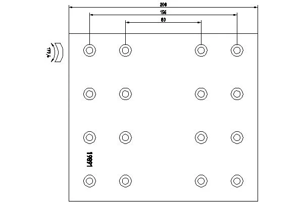 Brake Lining Kit, drum brake (DF32331S7100)