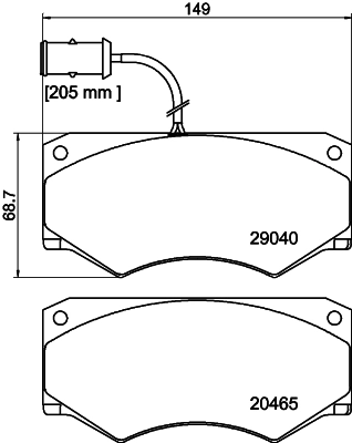 Brake Pad Set, disc brake (CVP057)