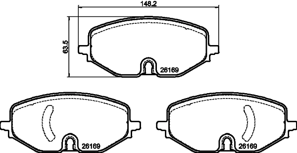 Brake Pad Set, disc brake (PCP2025)