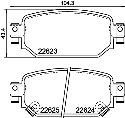 Brake Pad Set, disc brake (PCP1788)