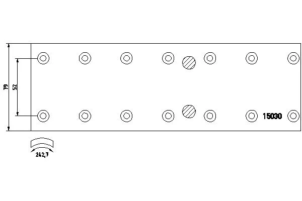 Brake Lining Kit, drum brake (MB80812BX7121)
