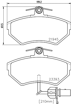 Brake Pad Set, disc brake (PCP1190)