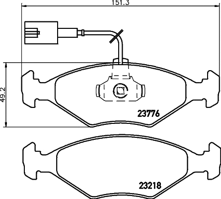 Brake Pad Set, disc brake (PCP1385)