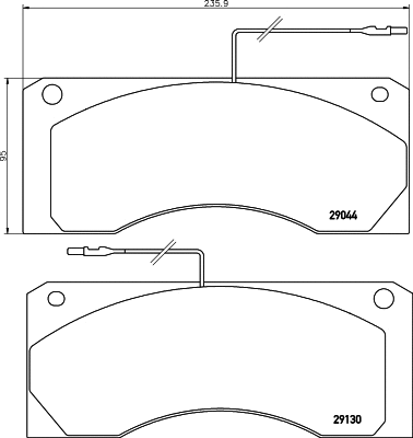Brake Pad Set, disc brake (CVP012)