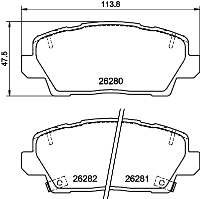 Brake Pad Set, disc brake (PCP2037)