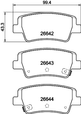 Brake Pad Set, disc brake (PCP2249)