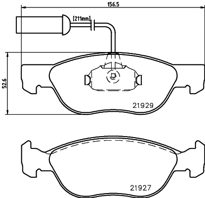 Brake Pad Set, disc brake (PCP1543)
