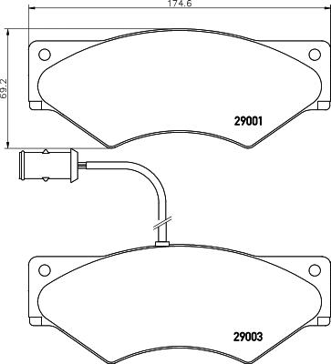 Brake Pad Set, disc brake (CVP017)