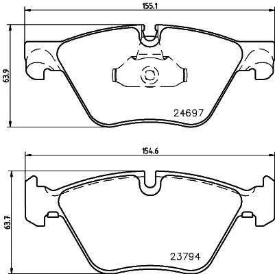 Brake Pad Set, disc brake (PCP1248)