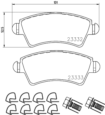 Brake Pad Set, disc brake (PCP1500)