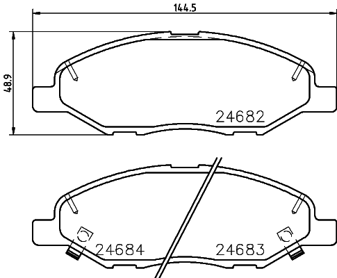 Brake Pad Set, disc brake (PCP1171)