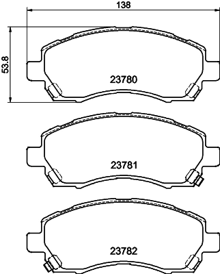 Brake Pad Set, disc brake (PCP1943)
