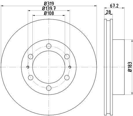 Brake Disc (PCD15212)