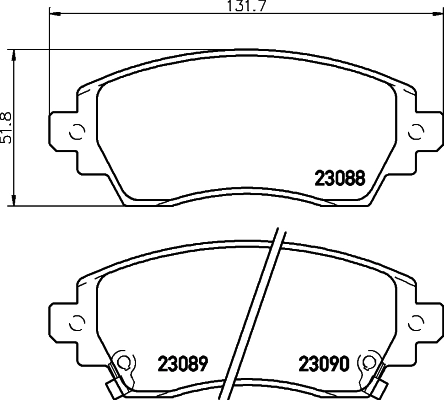 Brake Pad Set, disc brake (PCP1916)