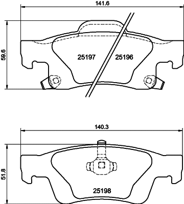 Brake Pad Set, disc brake (PCP1822)