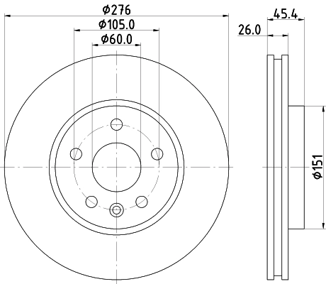 Brake Disc (PCD22952)