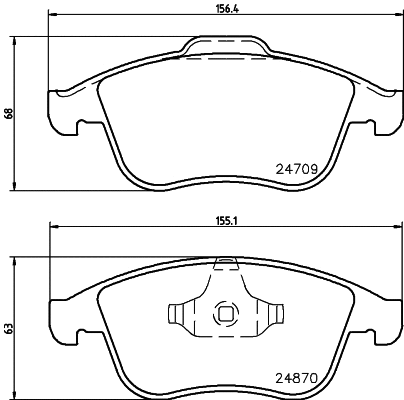 Brake Pad Set, disc brake (PCP1569)