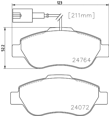 Brake Pad Set, disc brake (PCP1567)