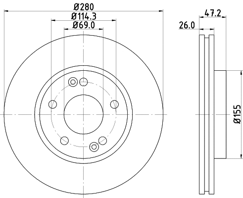 Brake Disc (PCD10612)