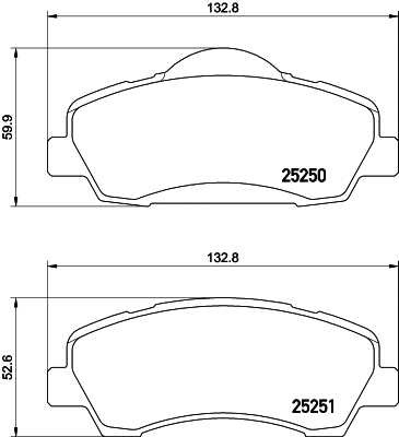 Brake Pad Set, disc brake (PCP1364)