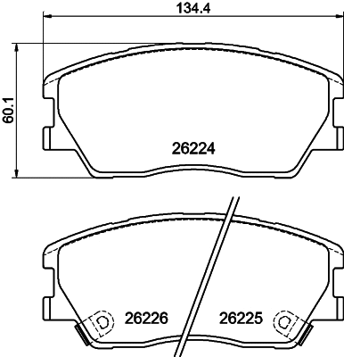 Brake Pad Set, disc brake (PCP1832)