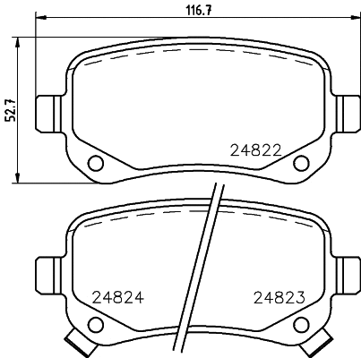 Brake Pad Set, disc brake (PCP1568)