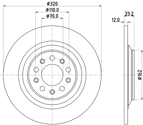 Brake Disc (PCD17822)